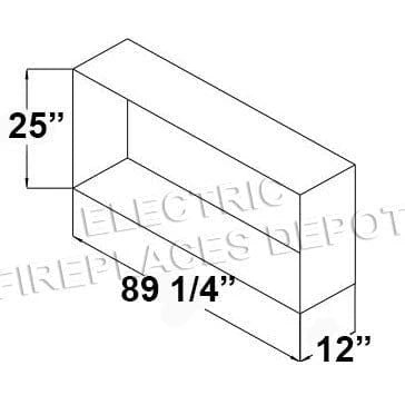 Amantii Panorama 88-inch Deep Built-in Indoor/Outdoor Linear Electric Fireplace - BI-88-DEEP-OD