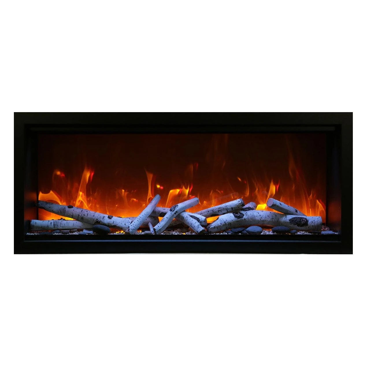 Amantii Symmetry 50'' Extra Tall & Deep Recessed Linear Indoor/Outdoor Electric Fireplace - SYM‐50‐XT