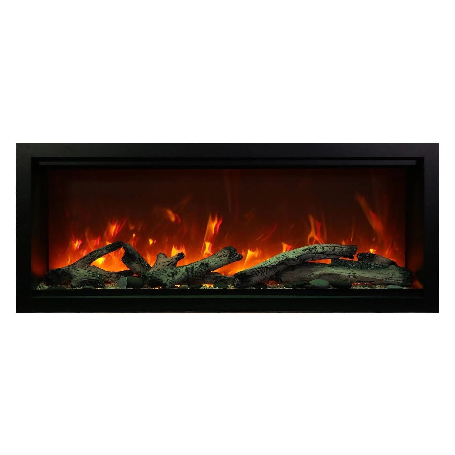 Amantii Symmetry 50'' Extra Tall & Deep Recessed Linear Indoor/Outdoor Electric Fireplace - SYM‐50‐XT