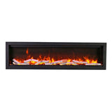 Amantii Symmetry Bespoke 74'' Wall Mount / Recessed Linear Indoor/Outdoor Electric Fireplace - SYM-74 BESPOKE