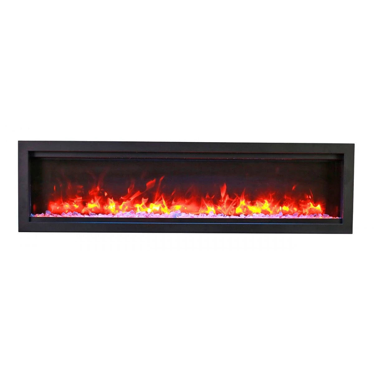 Amantii Symmetry Bespoke 74'' Wall Mount / Recessed Linear Indoor/Outdoor Electric Fireplace - SYM-74 BESPOKE