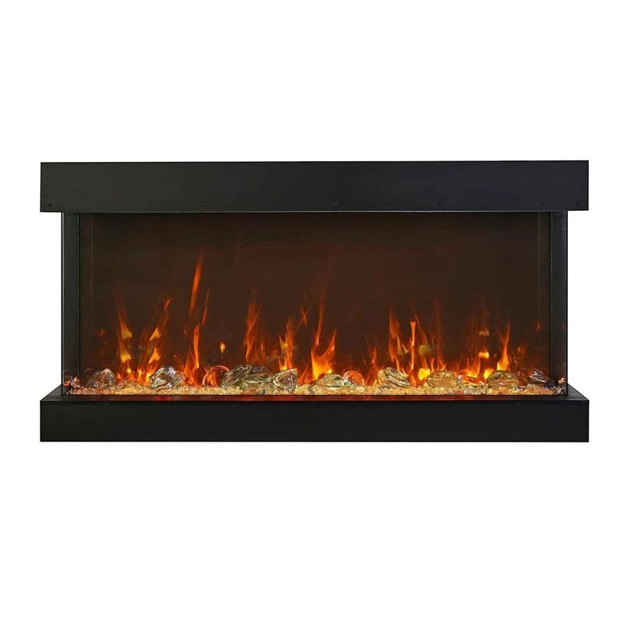 Amantii Panorama Tru View Extra Tall & Deep 40-inch 3-Sided Built In Indoor/Outdoor Electric Fireplace - 40-TRV-XT-XL / DESIGN‐MEDIA‐15PCE