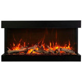 Amantii Panorama Tru View Extra Tall & Deep 40-inch 3-Sided Built In Indoor/Outdoor Electric Fireplace - 40-TRV-XT-XL / DESIGN‐MEDIA‐15PCE