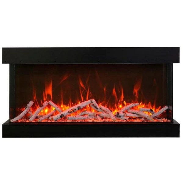 Amantii Panorama Tru View Extra Tall & Deep 40-inch 3-Sided Built In Indoor/Outdoor Electric Fireplace - 40-TRV-XT-XL / DESIGN‐MEDIA‐15PCE