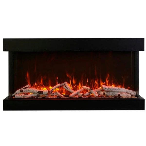 Amantii Panorama Tru View Extra Tall & Deep 60-inch 3-Sided Built In Indoor/Outdoor Electric Fireplace - 60-TRV-XT-XL / DESIGN‐MEDIA‐15PCE