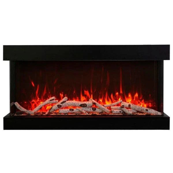 Amantii Panorama Tru View Extra Tall & Deep 60-inch 3-Sided Built In Indoor/Outdoor Electric Fireplace - 60-TRV-XT-XL / DESIGN‐MEDIA‐15PCE