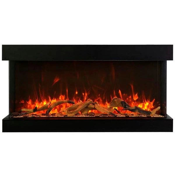 Amantii Panorama Tru View Extra Tall & Deep 60-inch 3-Sided Built In Indoor/Outdoor Electric Fireplace - 60-TRV-XT-XL / DESIGN‐MEDIA‐15PCE