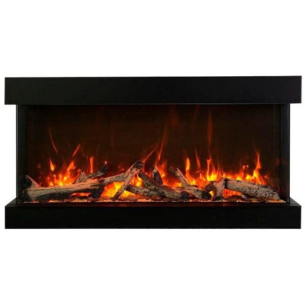 Amantii Panorama Tru View Extra Tall & Deep 60-inch 3-Sided Built In Indoor/Outdoor Electric Fireplace - 60-TRV-XT-XL / DESIGN‐MEDIA‐15PCE