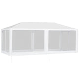 Outsunny 10' x 20' Gazebo Canopy Tent with 4 Removable Mesh Side Walls - 84C-023