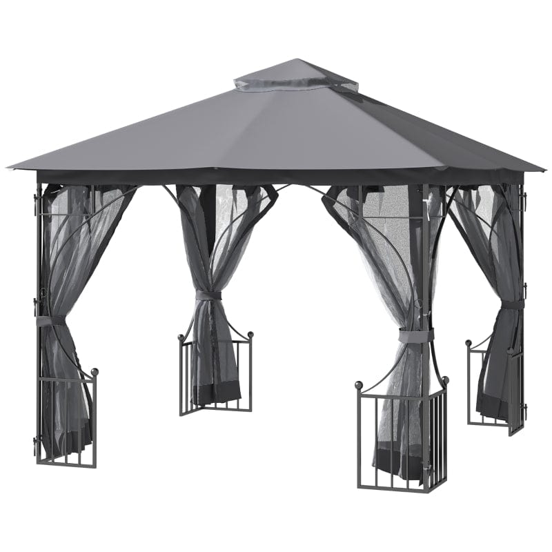 Outsunny 10' x 10' Outdoor Gazebo Canopy - 84C-005V01CG