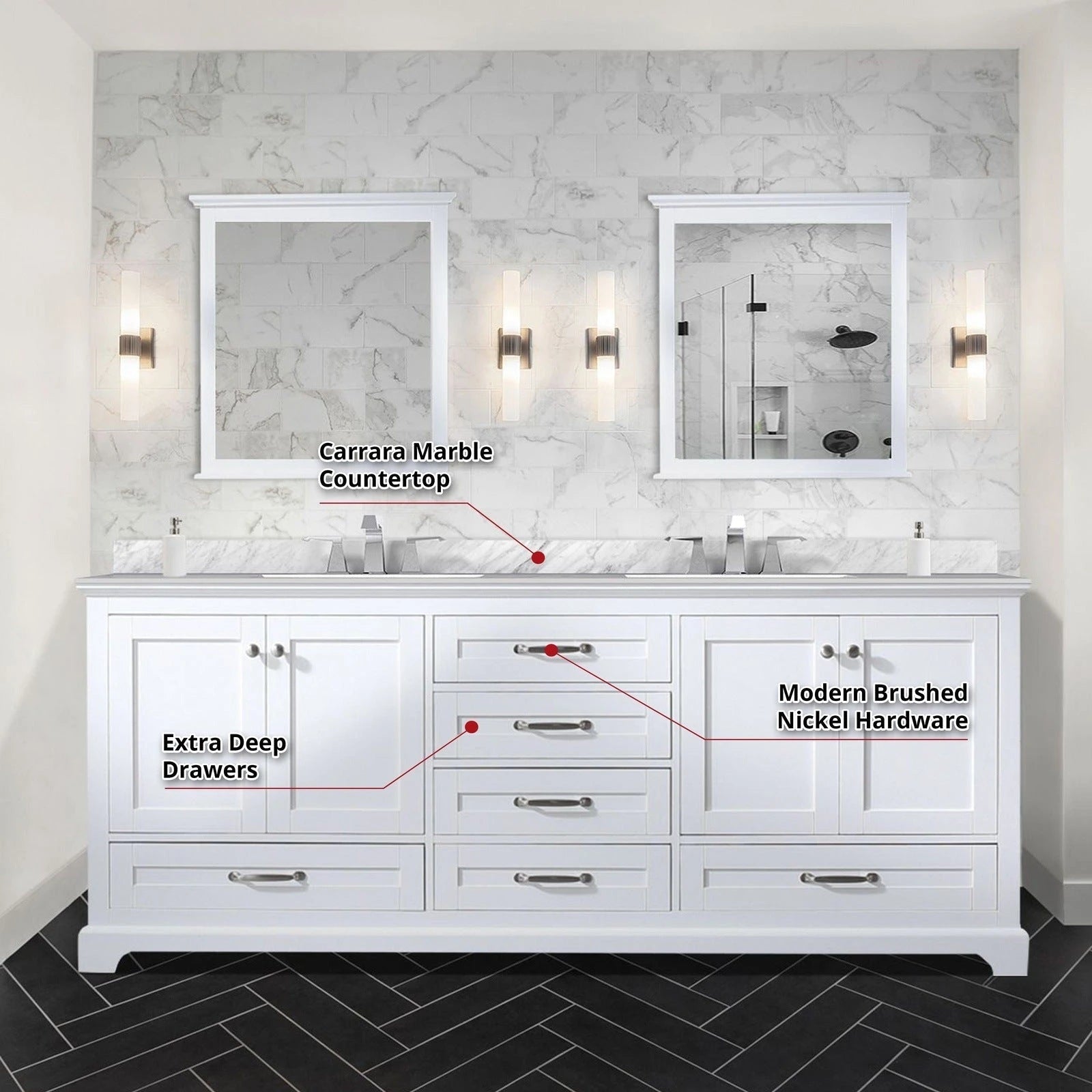 Dukes 80 x 22 Double Bath Vanity - Backyard Provider