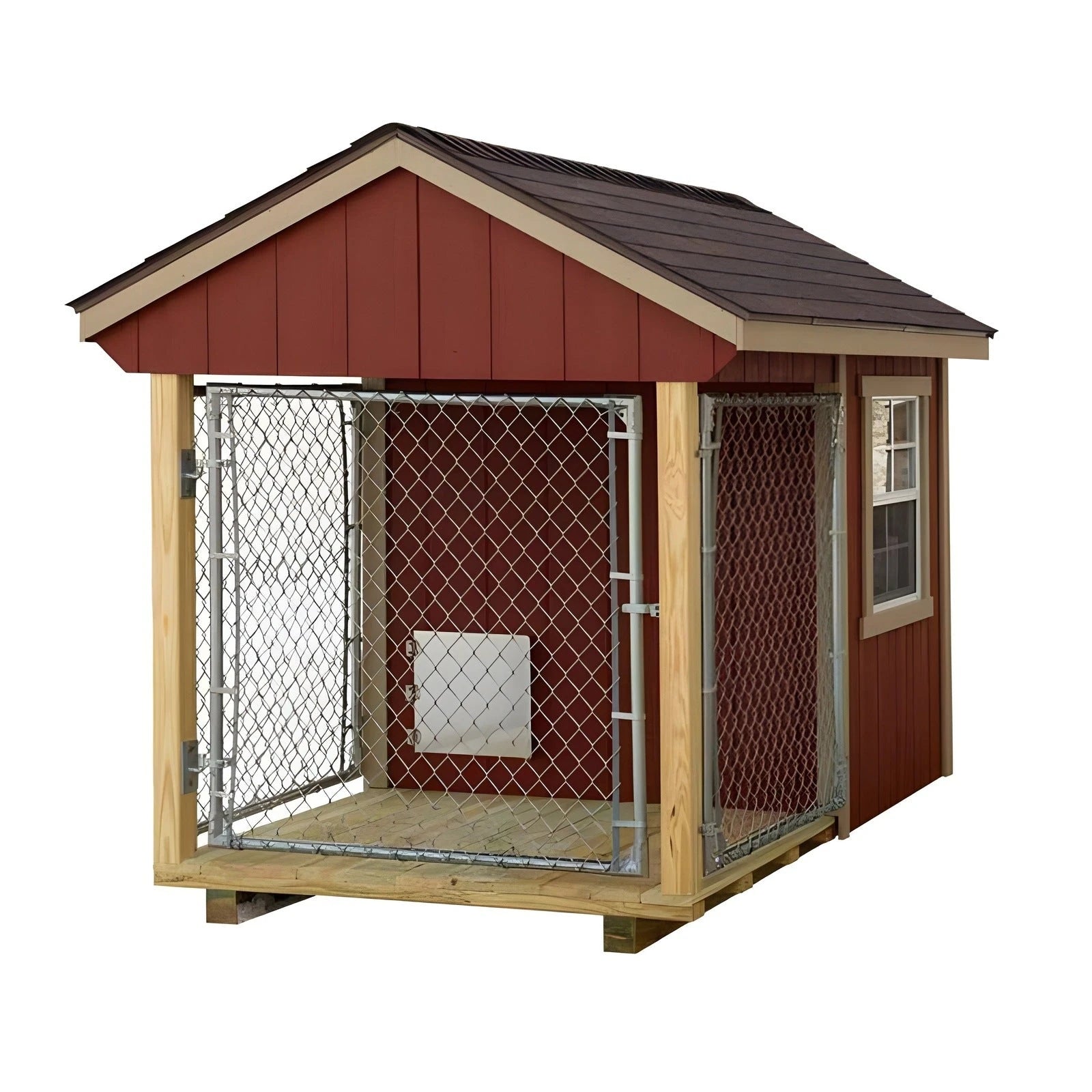 EZ-Fit 5x8 Dog Kennel Shed Kit with Run - kennel5x8