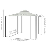 Outsunny 10' x 13' Outdoor Soft Top Gazebo Pergola - 01-0154