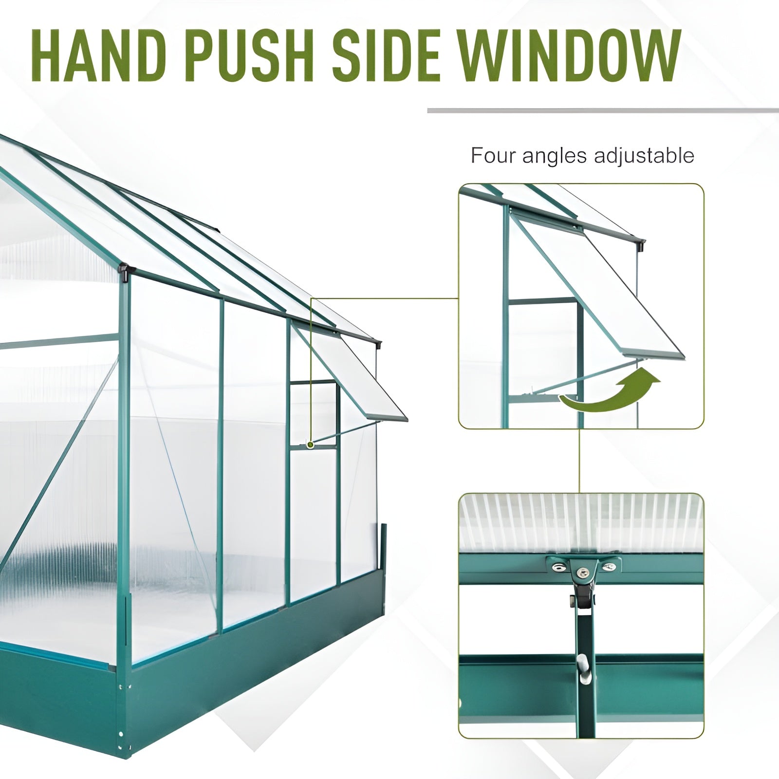 Outsunny 10' x 6' x 7' Polycarbonate Portable Walk-In Garden Greenhouse - 845-059V01