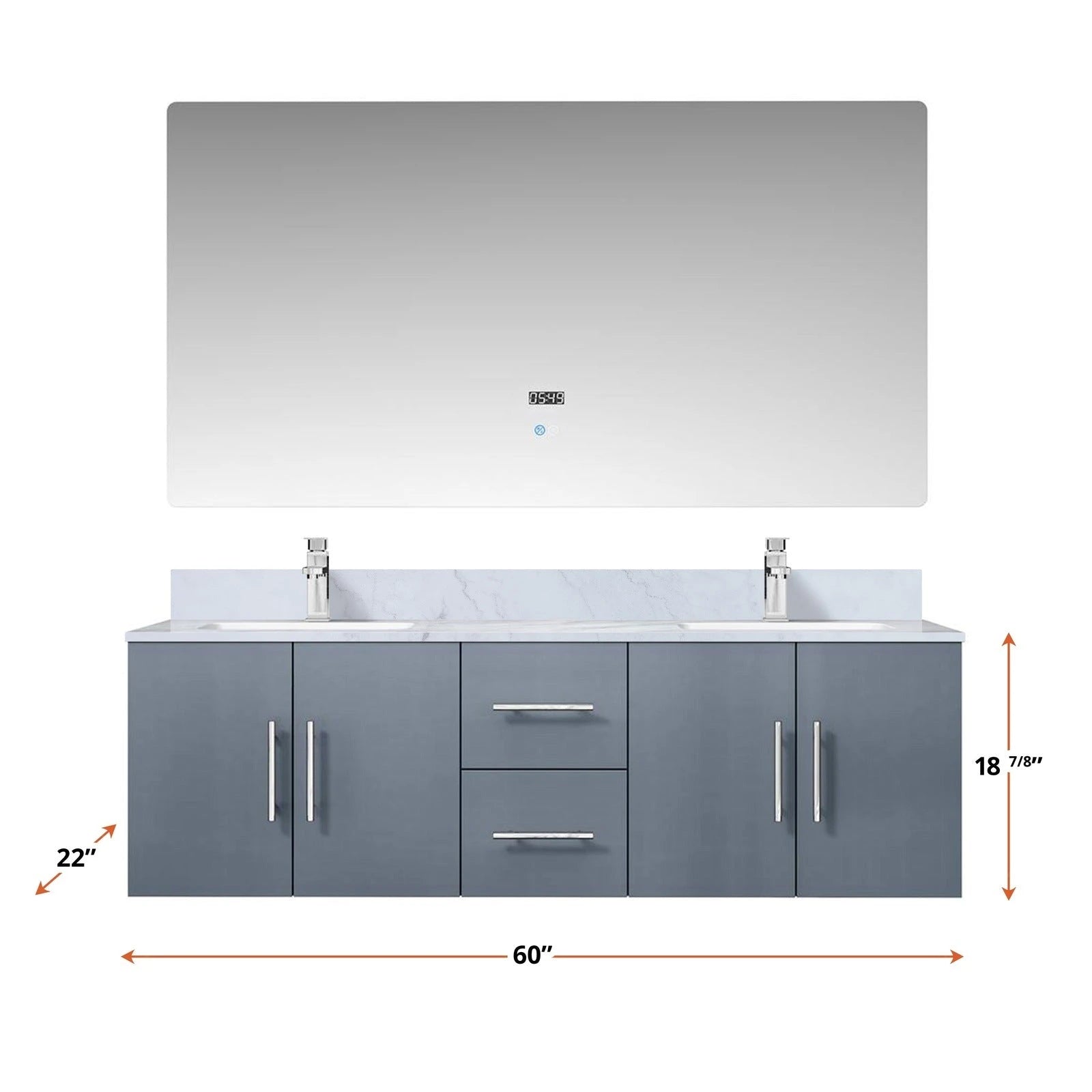 Geneva  60 x 22 Double Bath Vanity - Backyard Provider