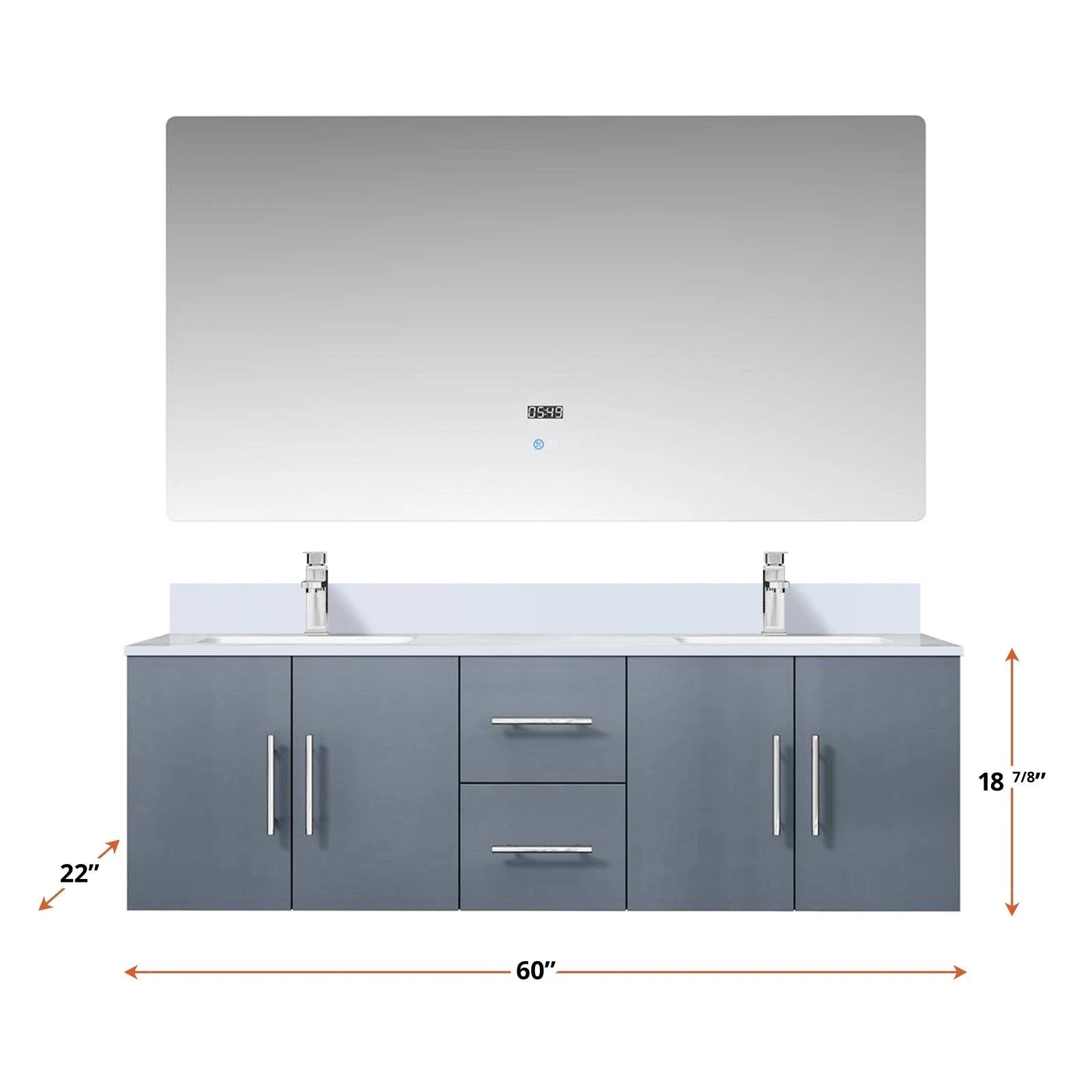 Geneva  60 x 22 Double Bath Vanity - Backyard Provider