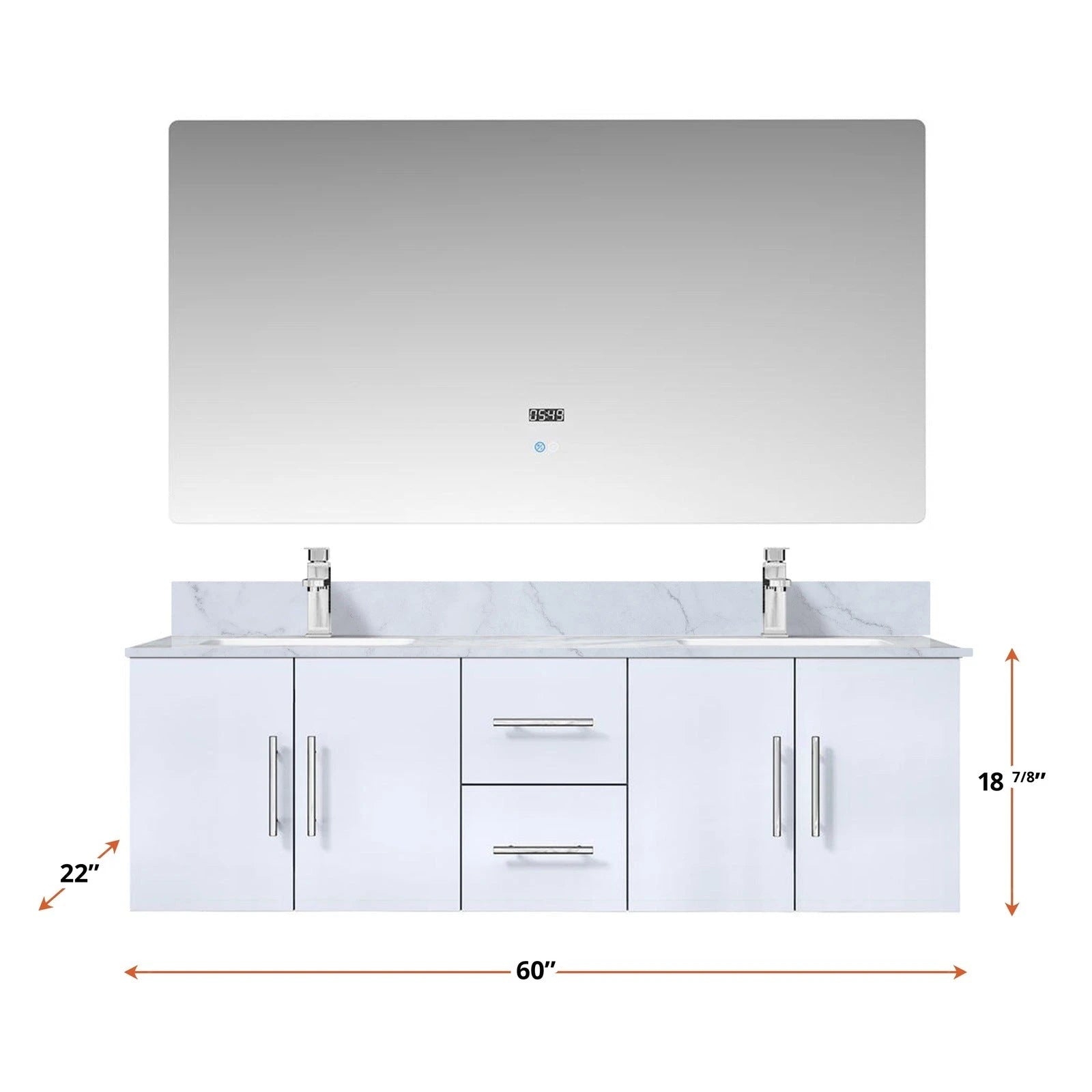 Geneva  60 x 22 Double Bath Vanity - Backyard Provider