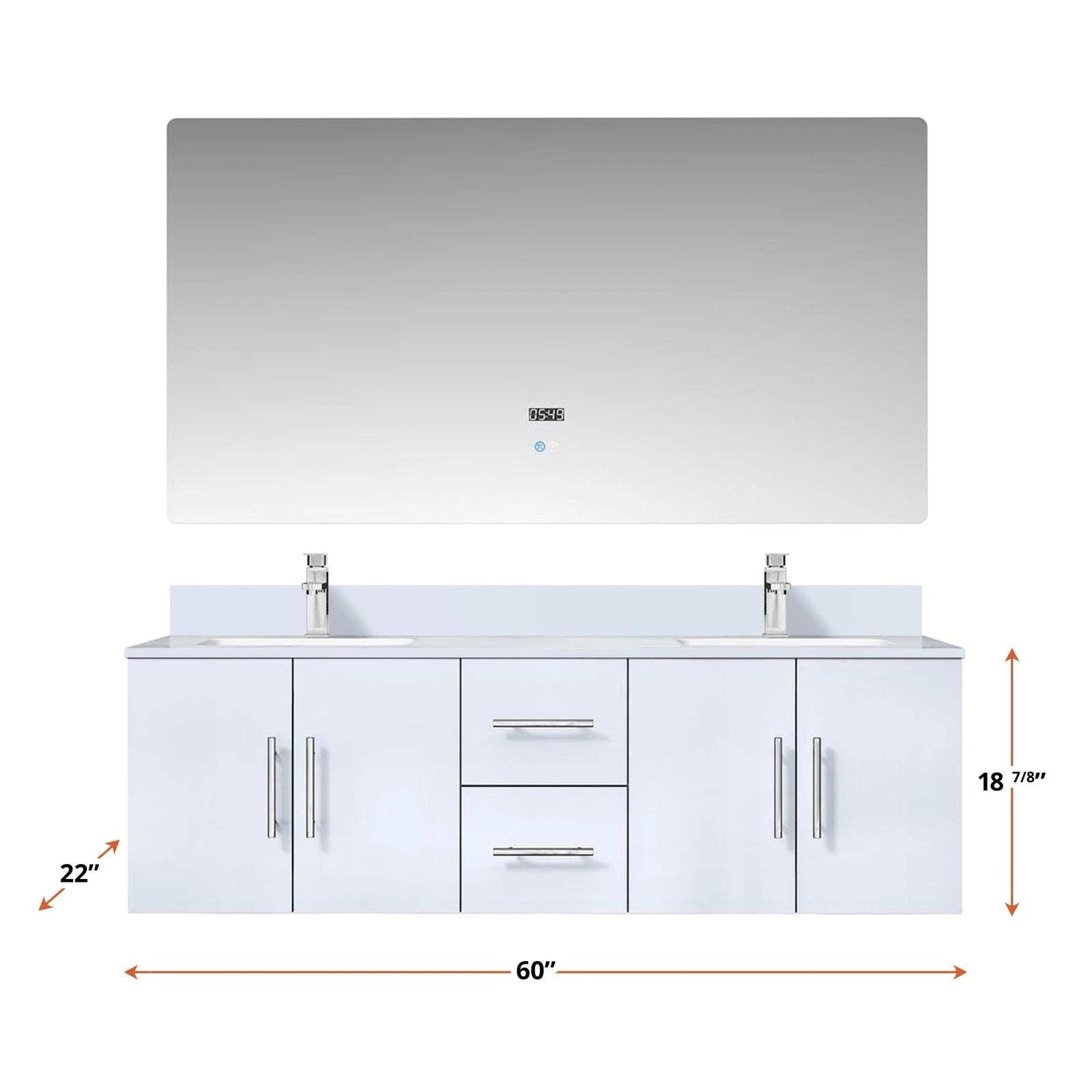 Geneva  60 x 22 Double Bath Vanity - Backyard Provider