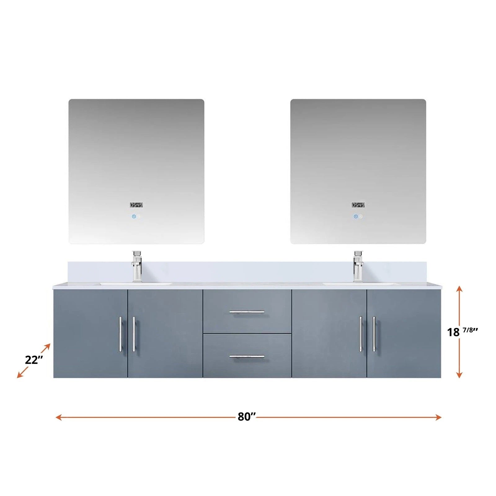 Geneva  80 x 22 Double Bath Vanity - Backyard Provider