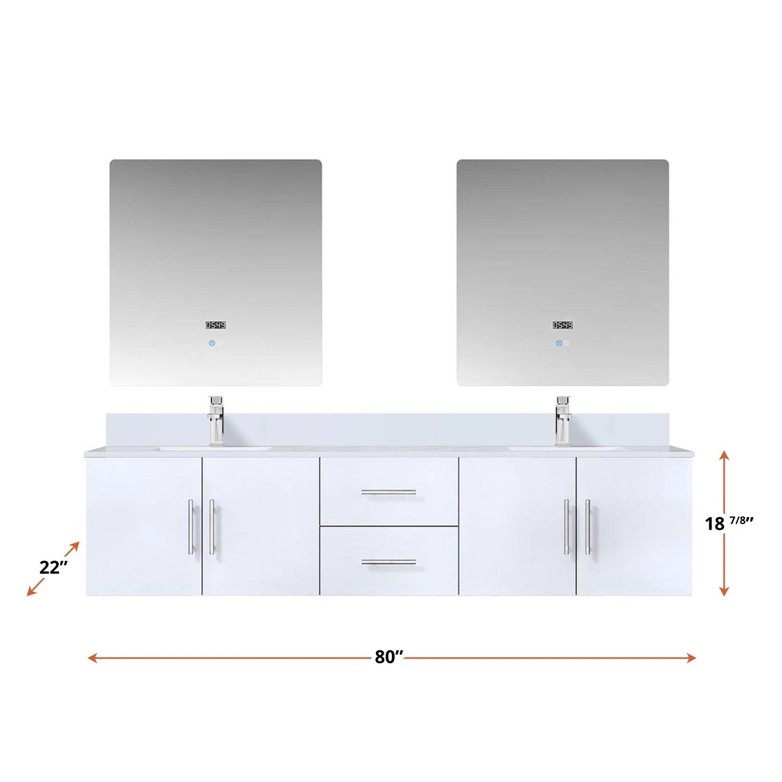 Geneva  80 x 22 Double Bath Vanity - Backyard Provider