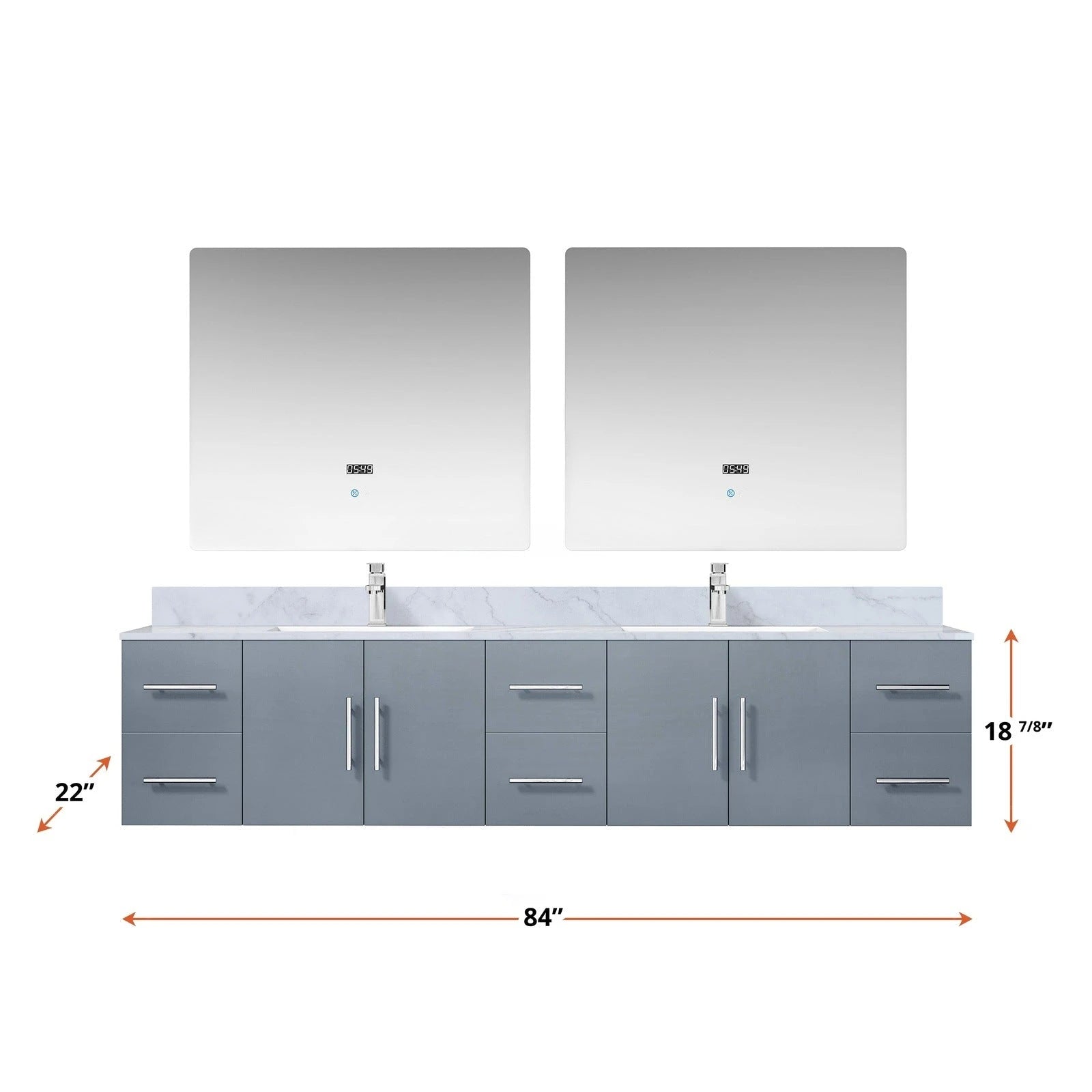 Geneva  84 x 22 Double Bath Vanity - Backyard Provider