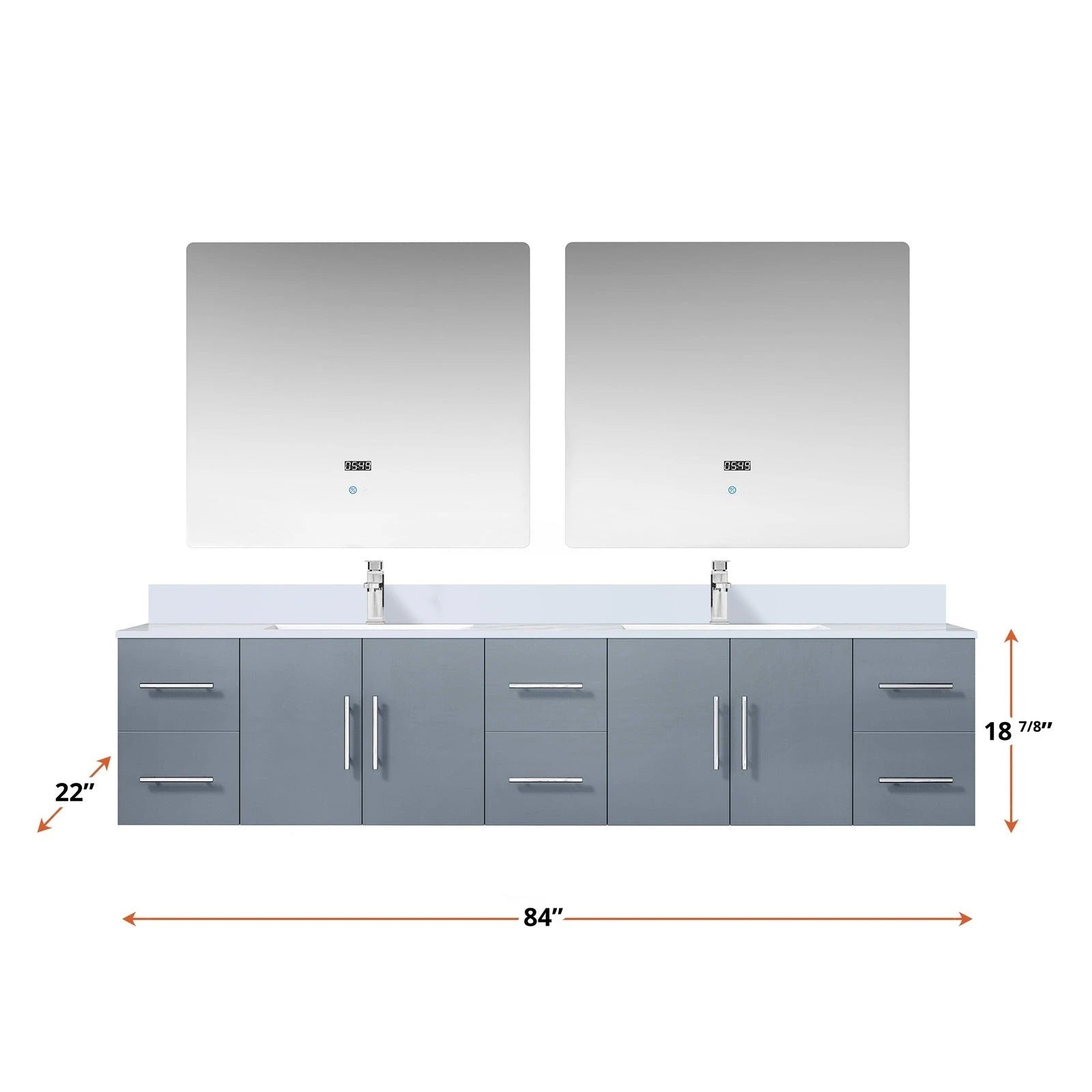 Geneva  84 x 22 Double Bath Vanity - Backyard Provider