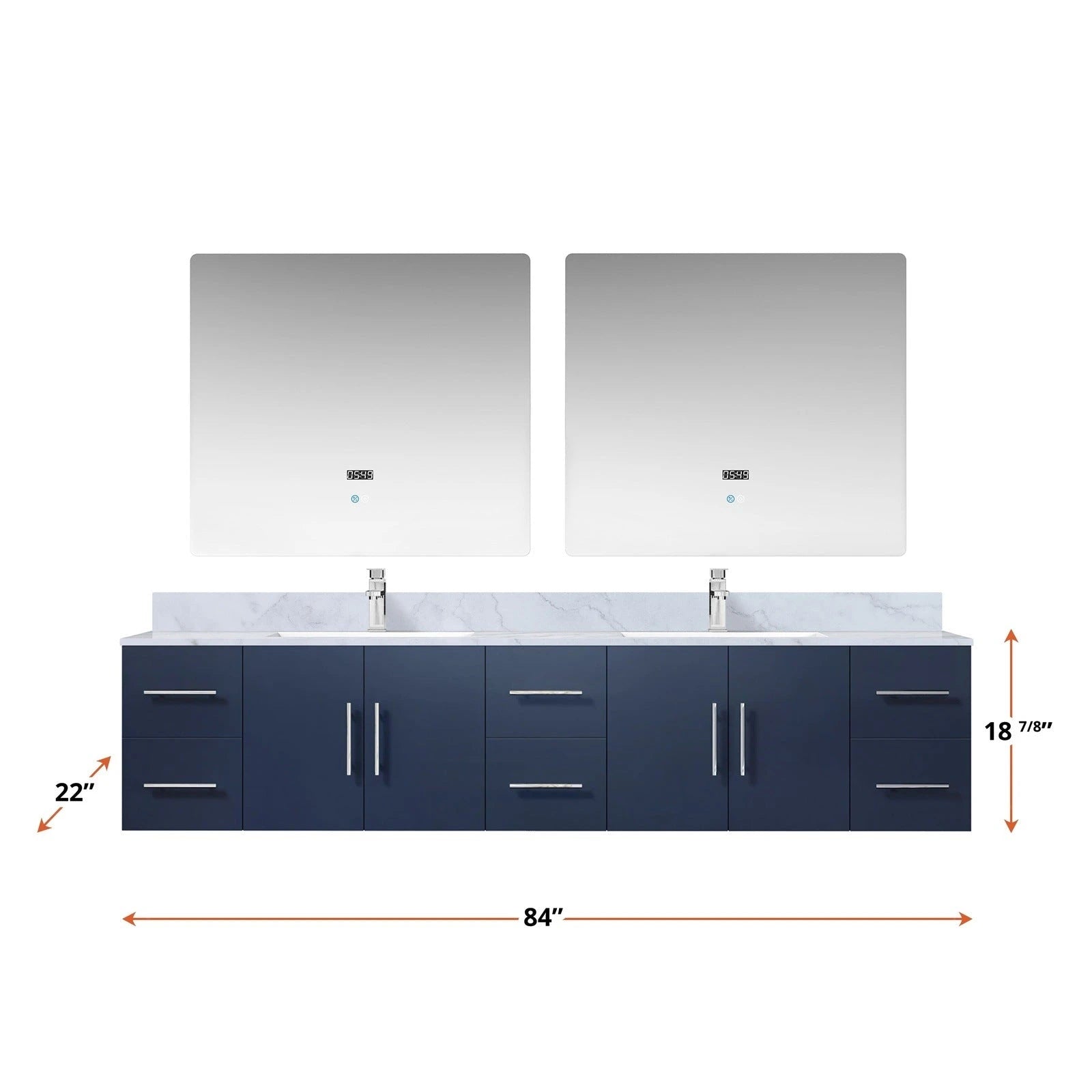 Geneva  84 x 22 Double Bath Vanity - Backyard Provider