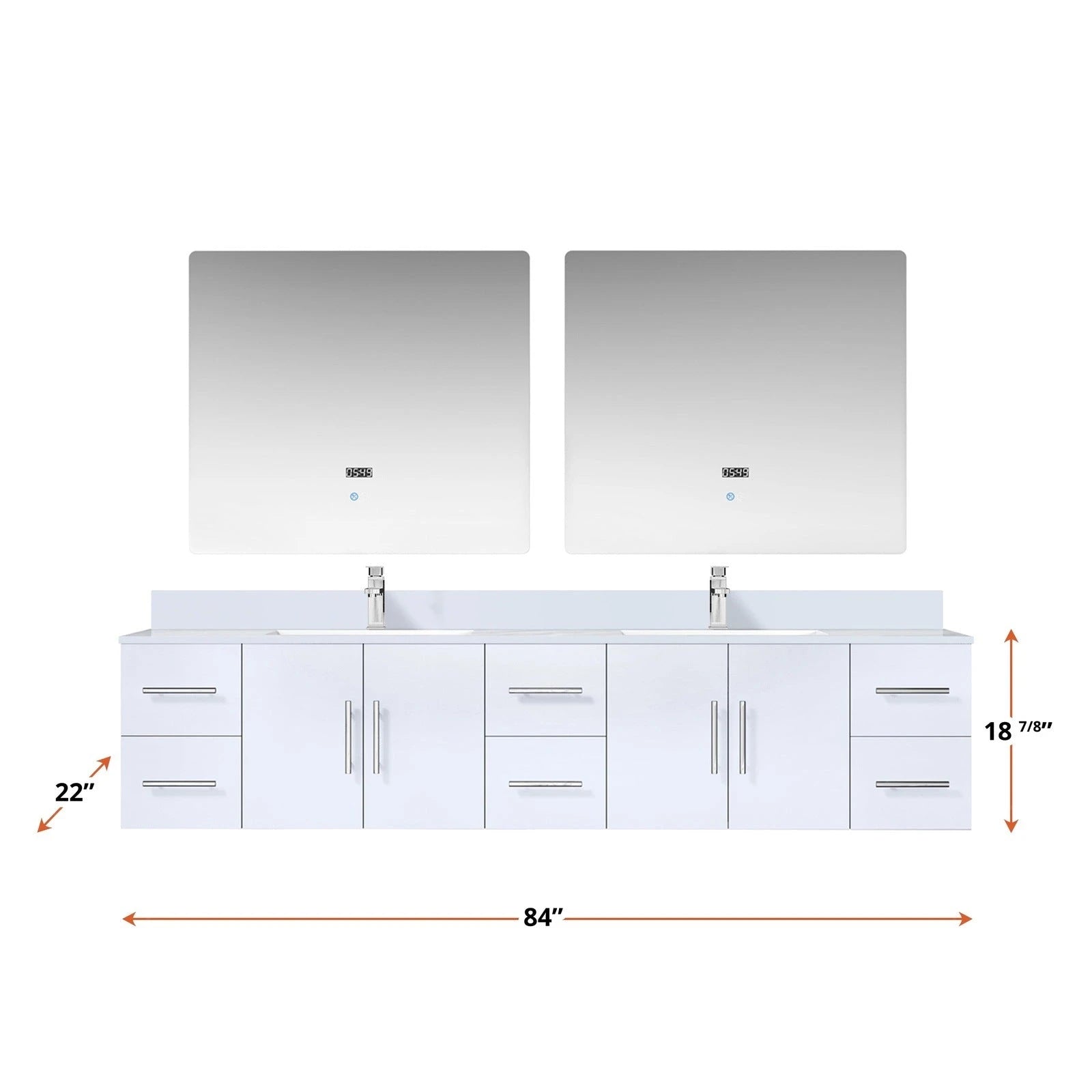 Geneva  84 x 22 Double Bath Vanity - Backyard Provider