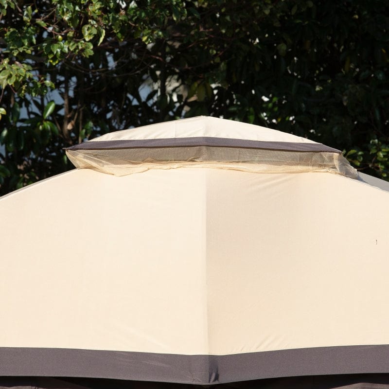 Outsunny 10' x 12' Outdoor Gazebo, Patio Gazebo Canopy - 84C-210BG