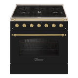 Hallman CLASSICO 36” 5.2 Cu.Ft. 6 Burner Freestanding All Gas Range and Gas Oven - HCLRG36