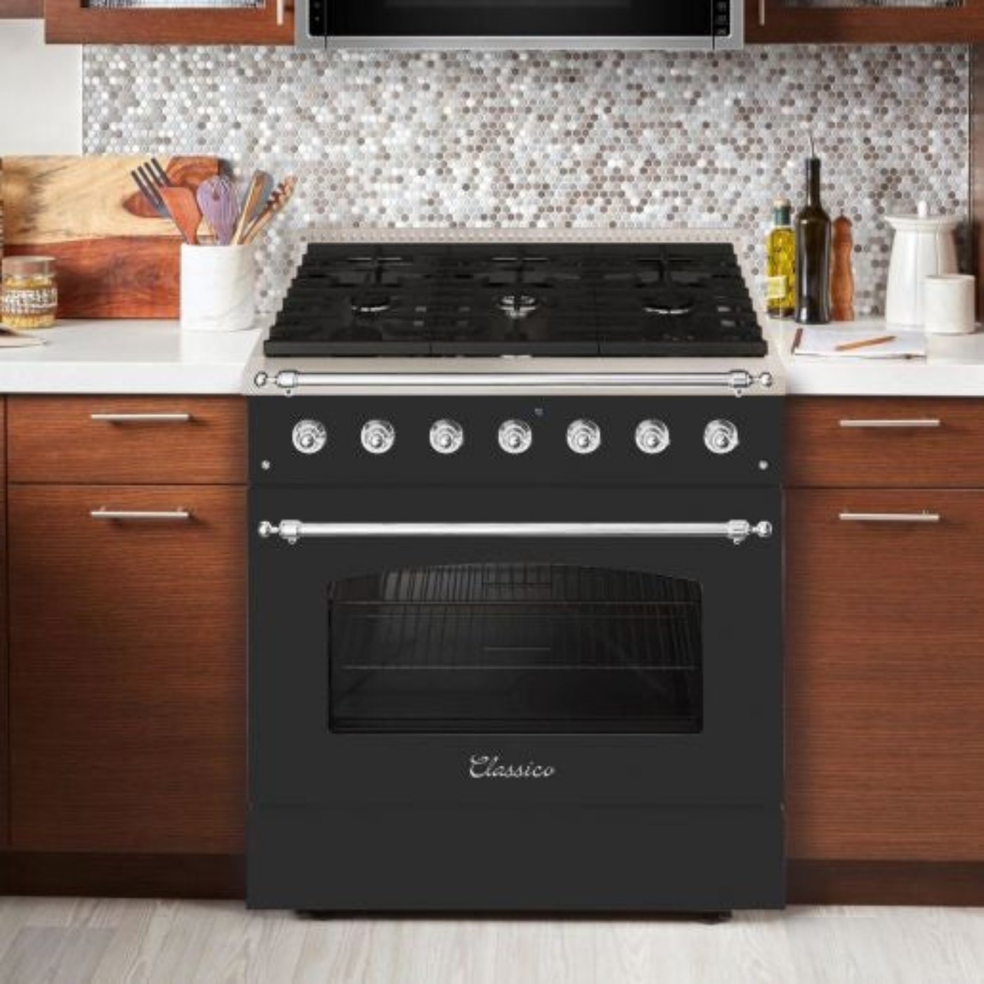 Hallman CLASSICO 36” 5.2 Cu.Ft. 6 Burner Freestanding All Gas Range and Gas Oven - HCLRG36