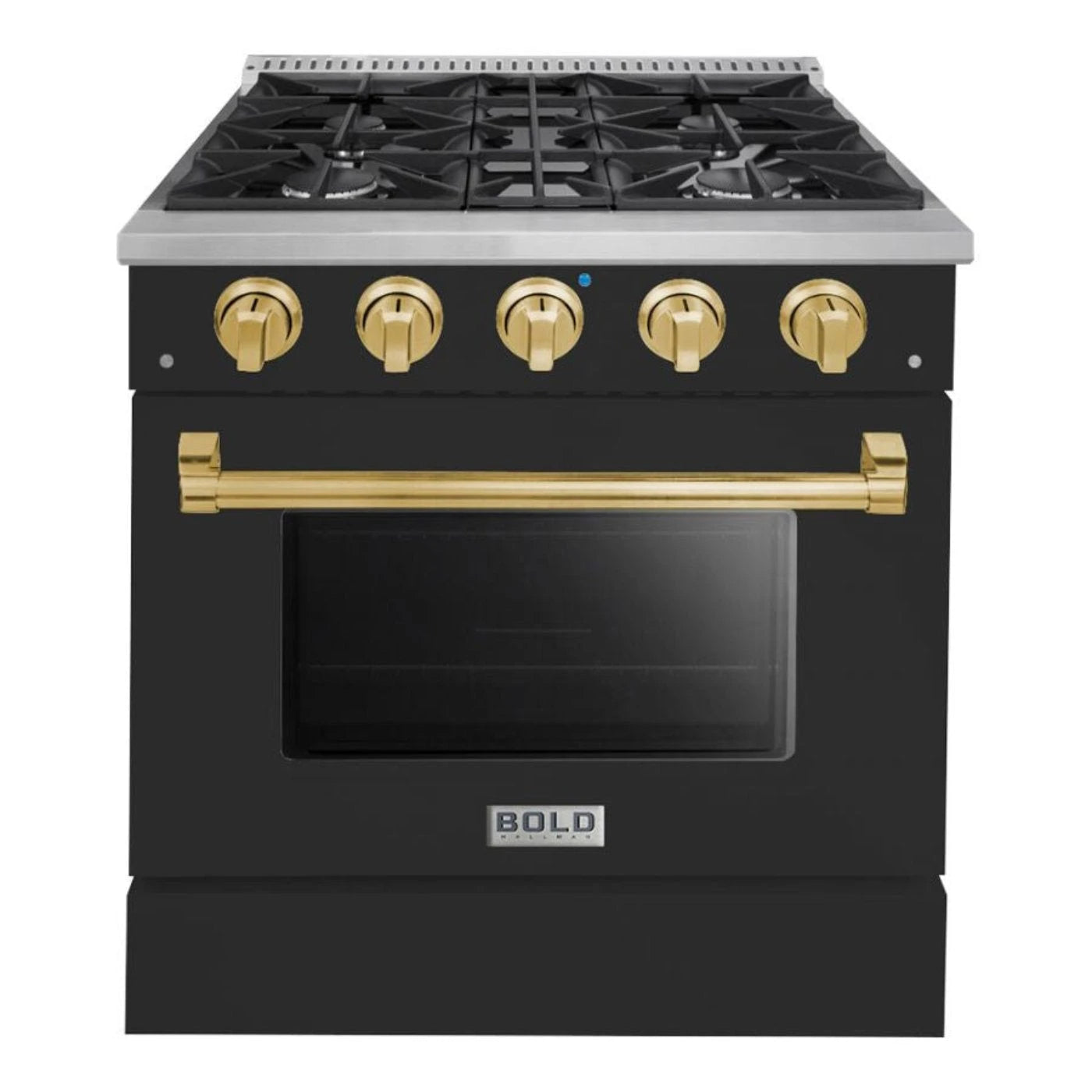 Hallman BOLD 30 4.2 Cu.Ft. 4 Burner Freestanding Dual Fuel Range and Electric Oven - HBRDF30