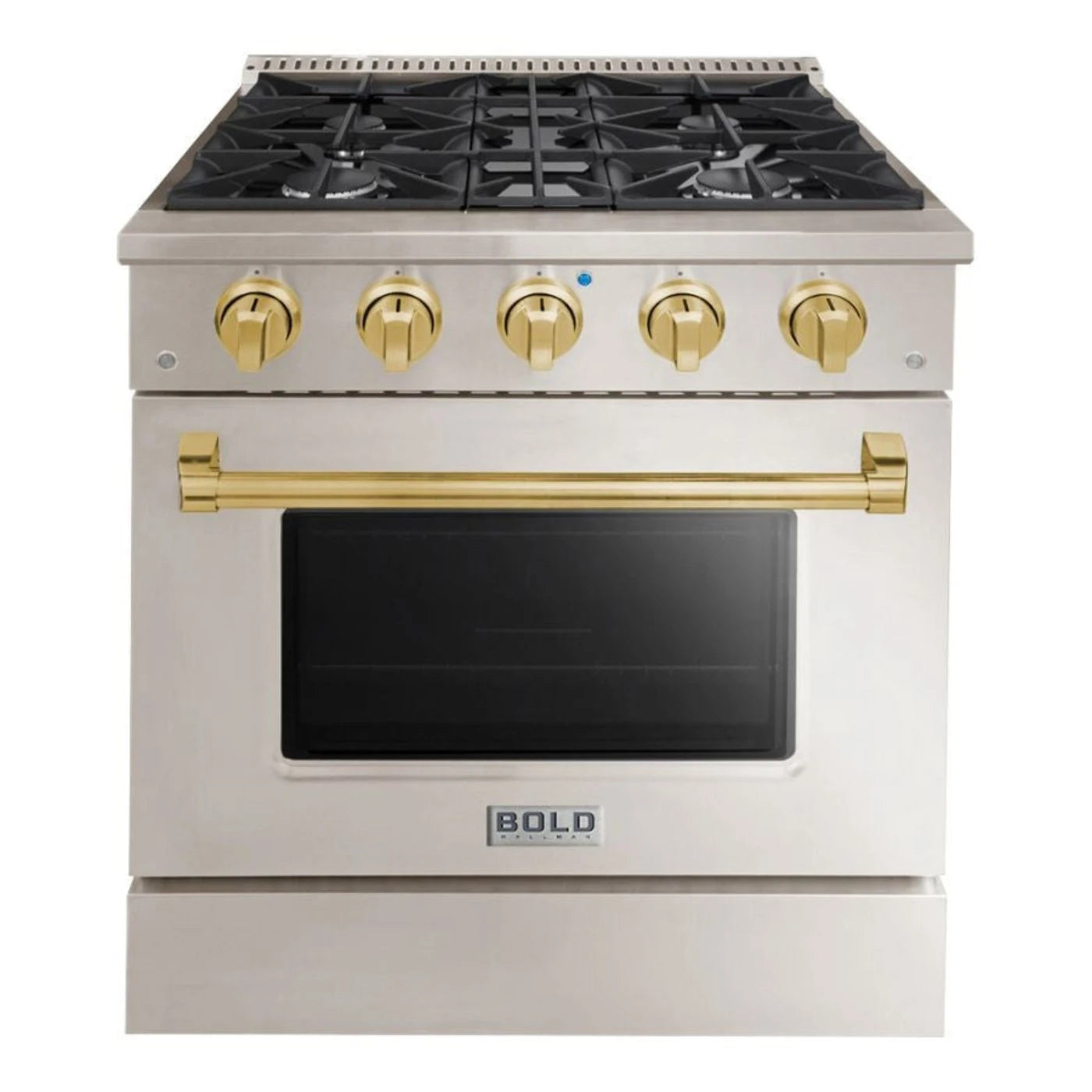 Hallman BOLD 30 4.2 Cu.Ft. 4 Burner Freestanding Dual Fuel Range and Electric Oven - HBRDF30