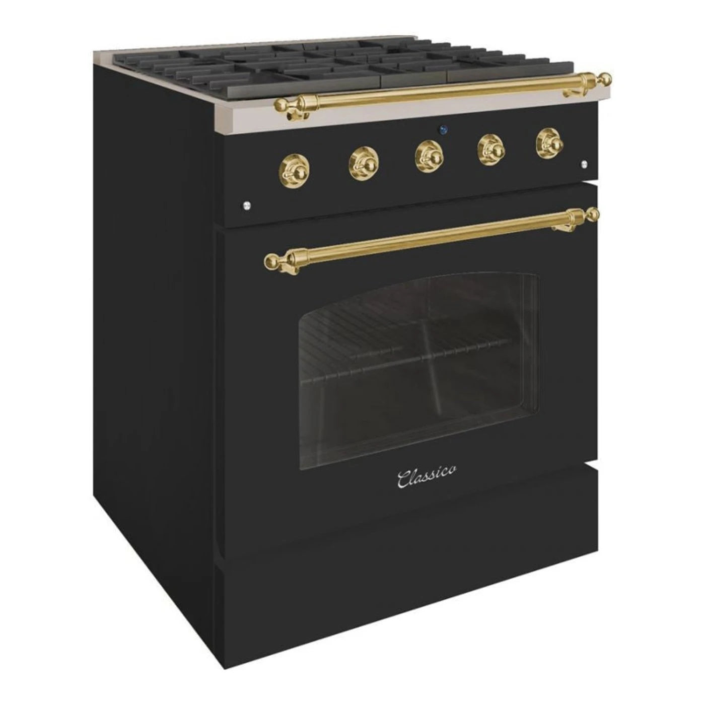 Hallman CLASSICO 30 4.2 Cu.Ft. 4 Burner Freestanding Dual Fuel Range and Electric Oven - HCLRDF30