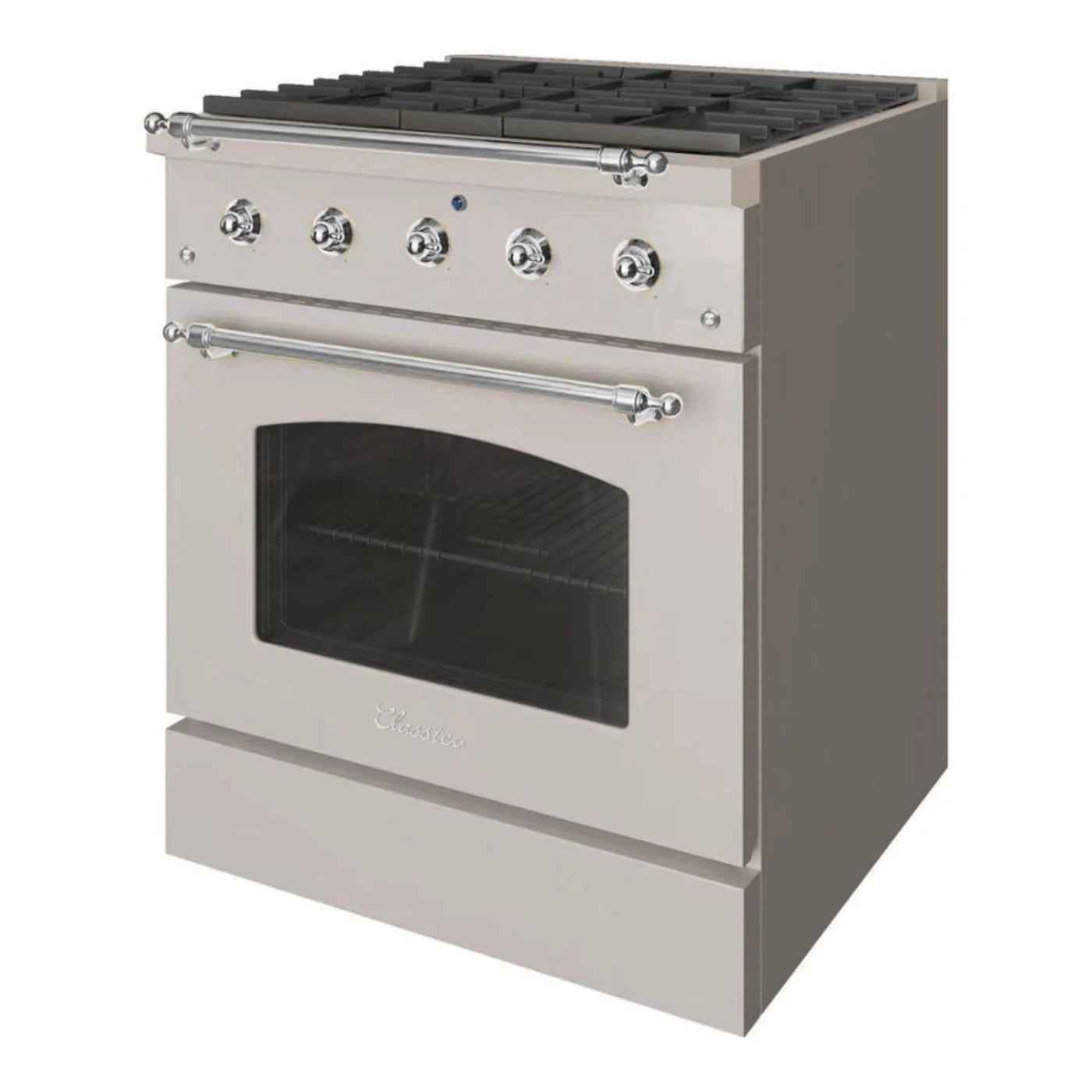 Hallman CLASSICO 30 4.2 Cu.Ft. 4 Burner Freestanding Dual Fuel Range and Electric Oven - HCLRDF30