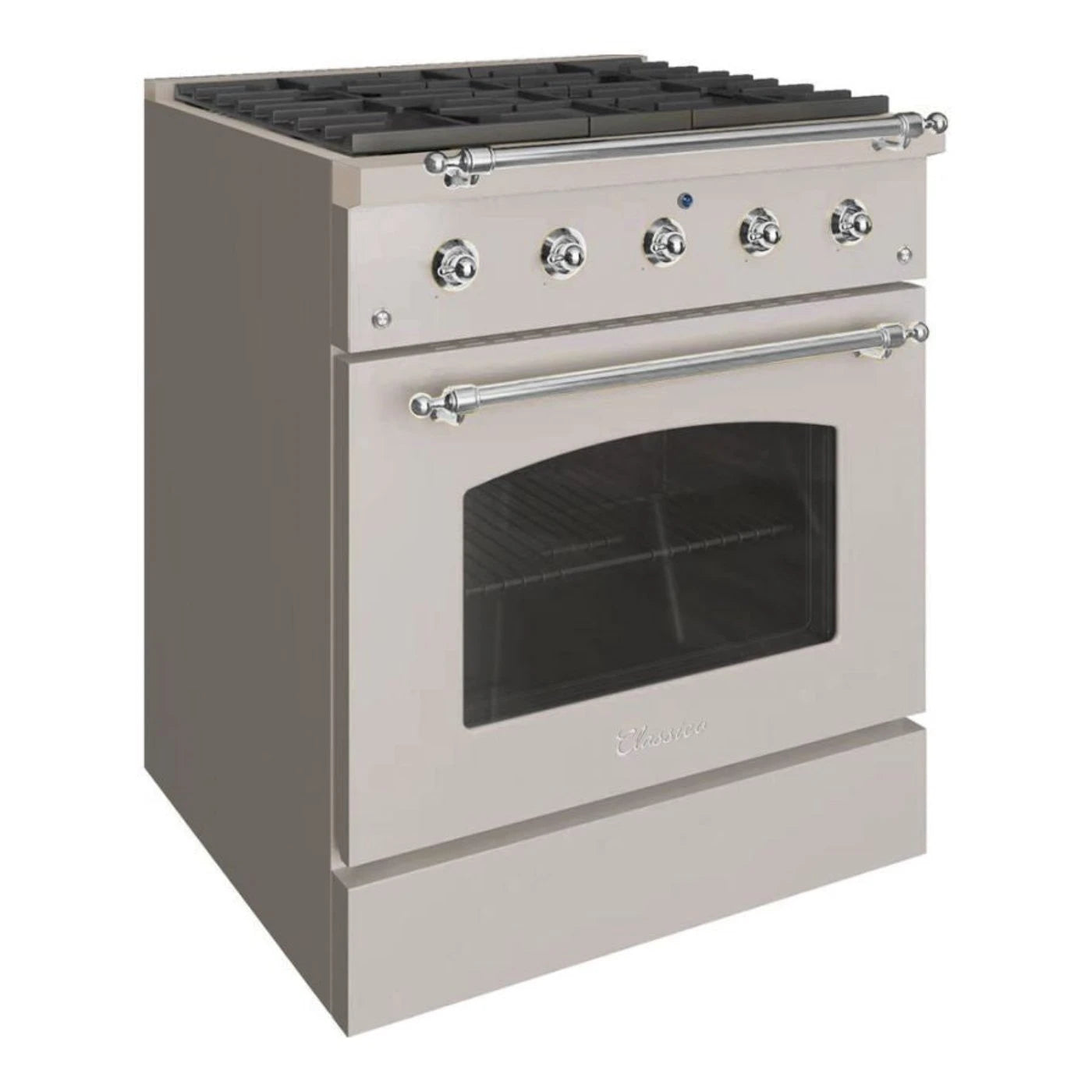 Hallman CLASSICO 30 4.2 Cu.Ft. 4 Burner Freestanding Dual Fuel Range and Electric Oven - HCLRDF30