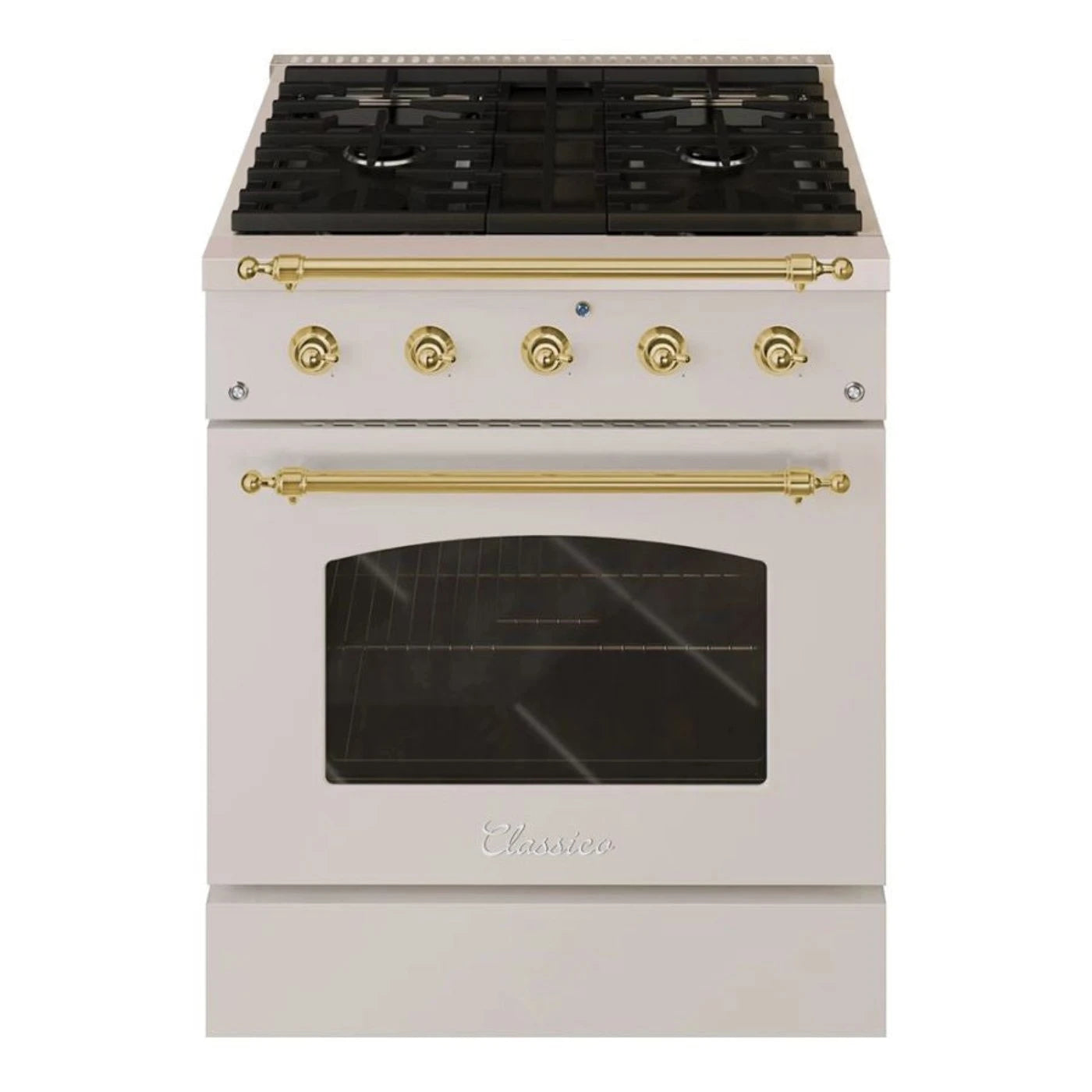 Hallman CLASSICO 30 4.2 Cu.Ft. 4 Burner Freestanding Dual Fuel Range and Electric Oven - HCLRDF30