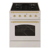 Hallman CLASSICO 30 4.2 Cu.Ft. 4 Burner Freestanding Dual Fuel Range and Electric Oven - HCLRDF30