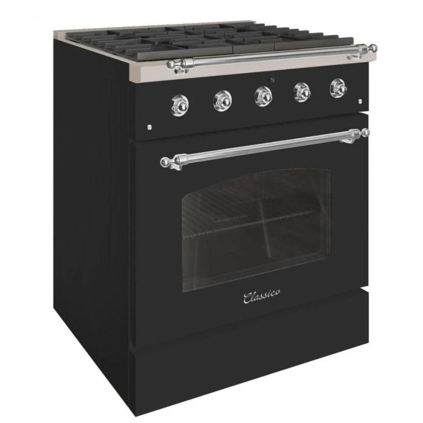 Hallman CLASSICO 30 4.2 Cu.Ft. 4 Burner Freestanding Dual Fuel Range and Electric Oven - HCLRDF30