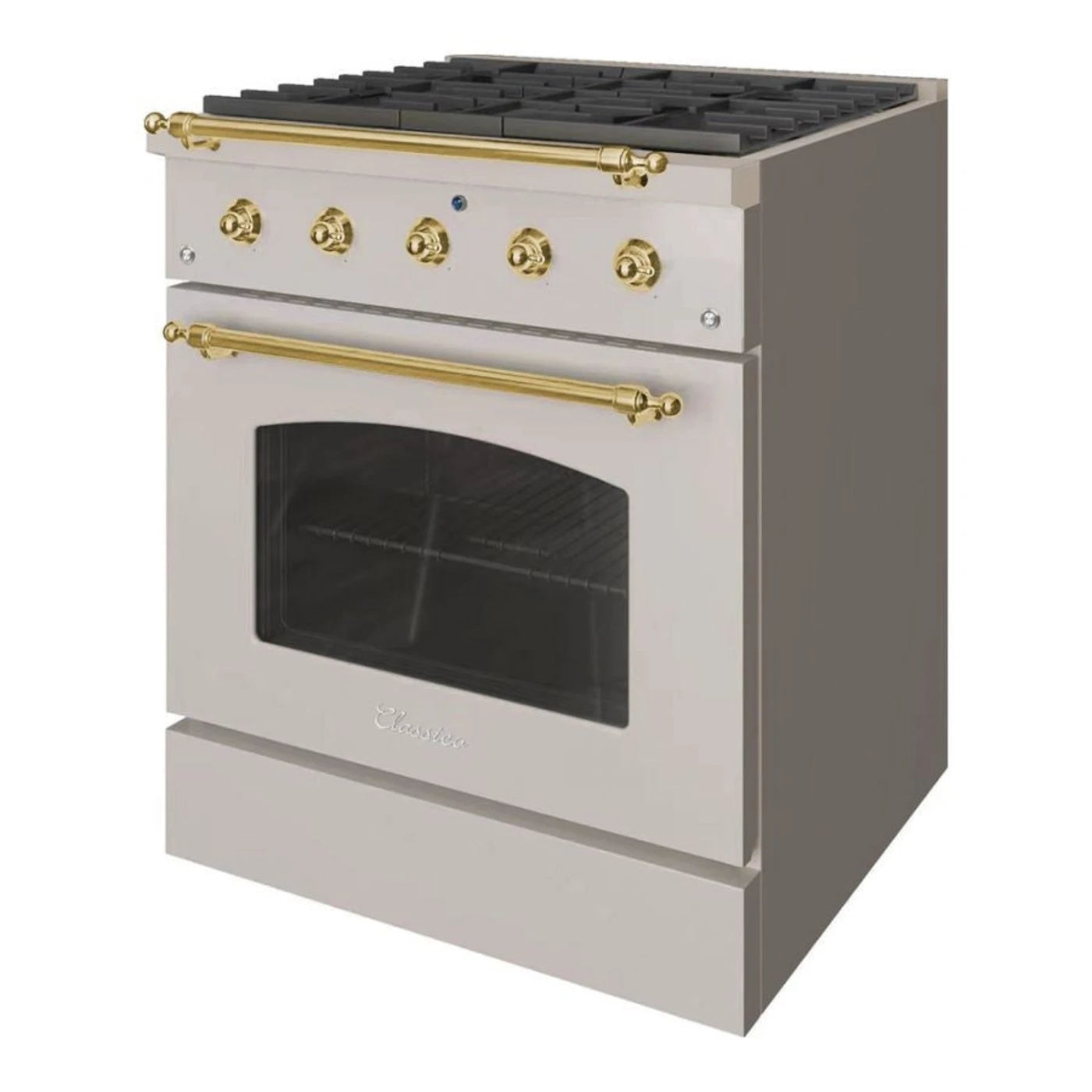 Hallman CLASSICO 30 4.2 Cu.Ft. 4 Burner Freestanding Dual Fuel Range and Electric Oven - HCLRDF30