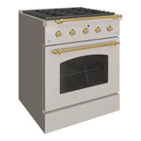 Hallman CLASSICO 30 4.2 Cu.Ft. 4 Burner Freestanding Dual Fuel Range and Electric Oven - HCLRDF30