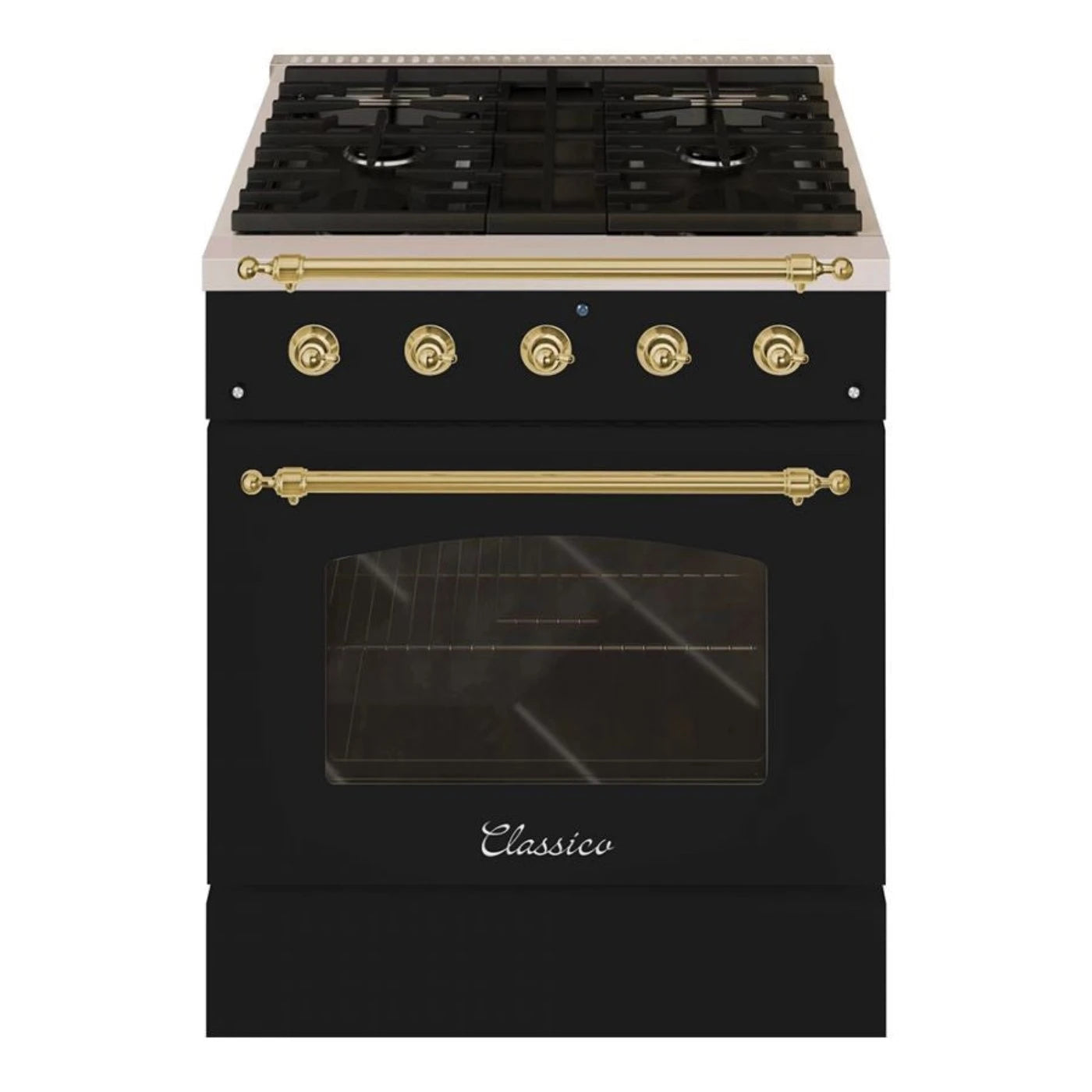 Hallman CLASSICO 30 4.2 Cu.Ft. 4 Burner Freestanding Dual Fuel Range and Electric Oven - HCLRDF30