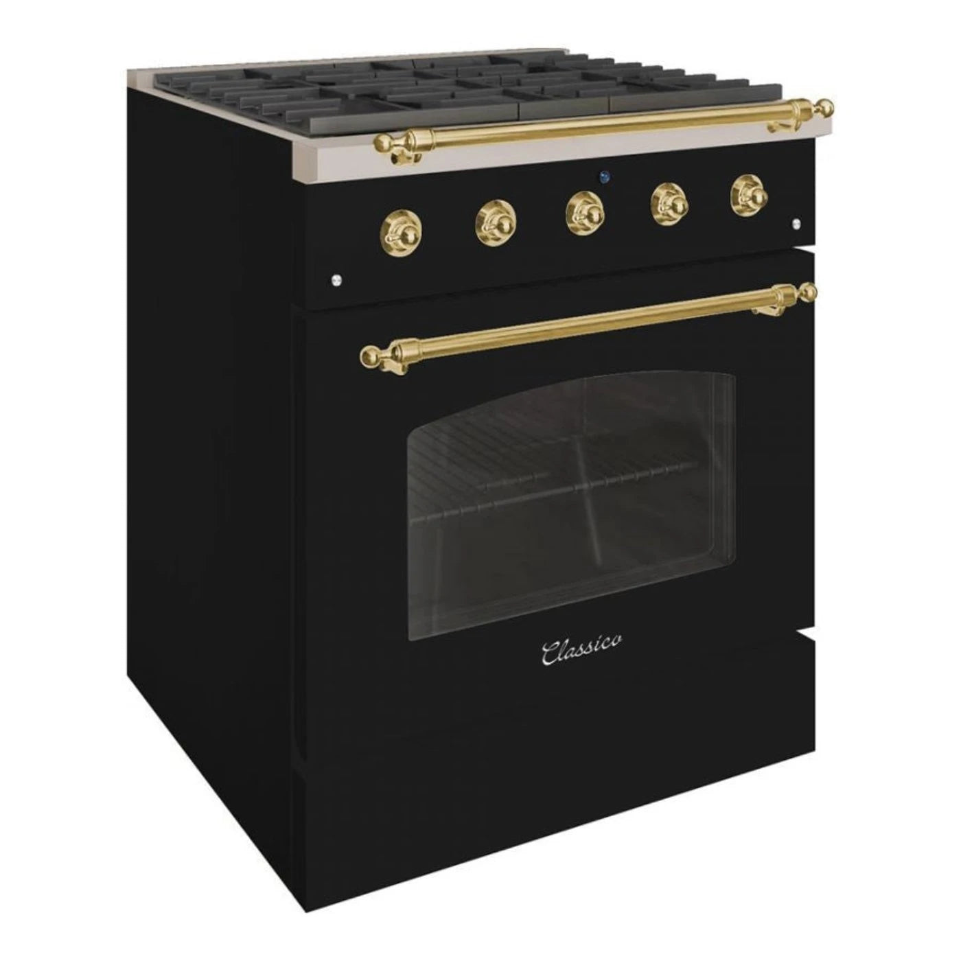 Hallman CLASSICO 30 4.2 Cu.Ft. 4 Burner Freestanding Dual Fuel Range and Electric Oven - HCLRDF30