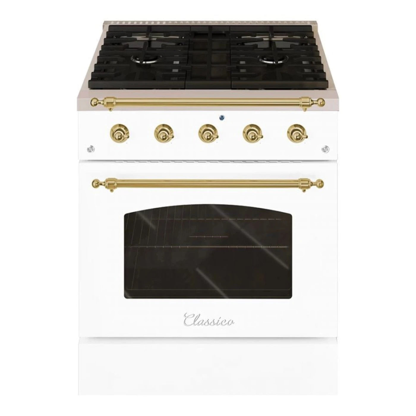 Hallman CLASSICO 30 4.2 Cu.Ft. 4 Burner Freestanding Dual Fuel Range and Electric Oven - HCLRDF30