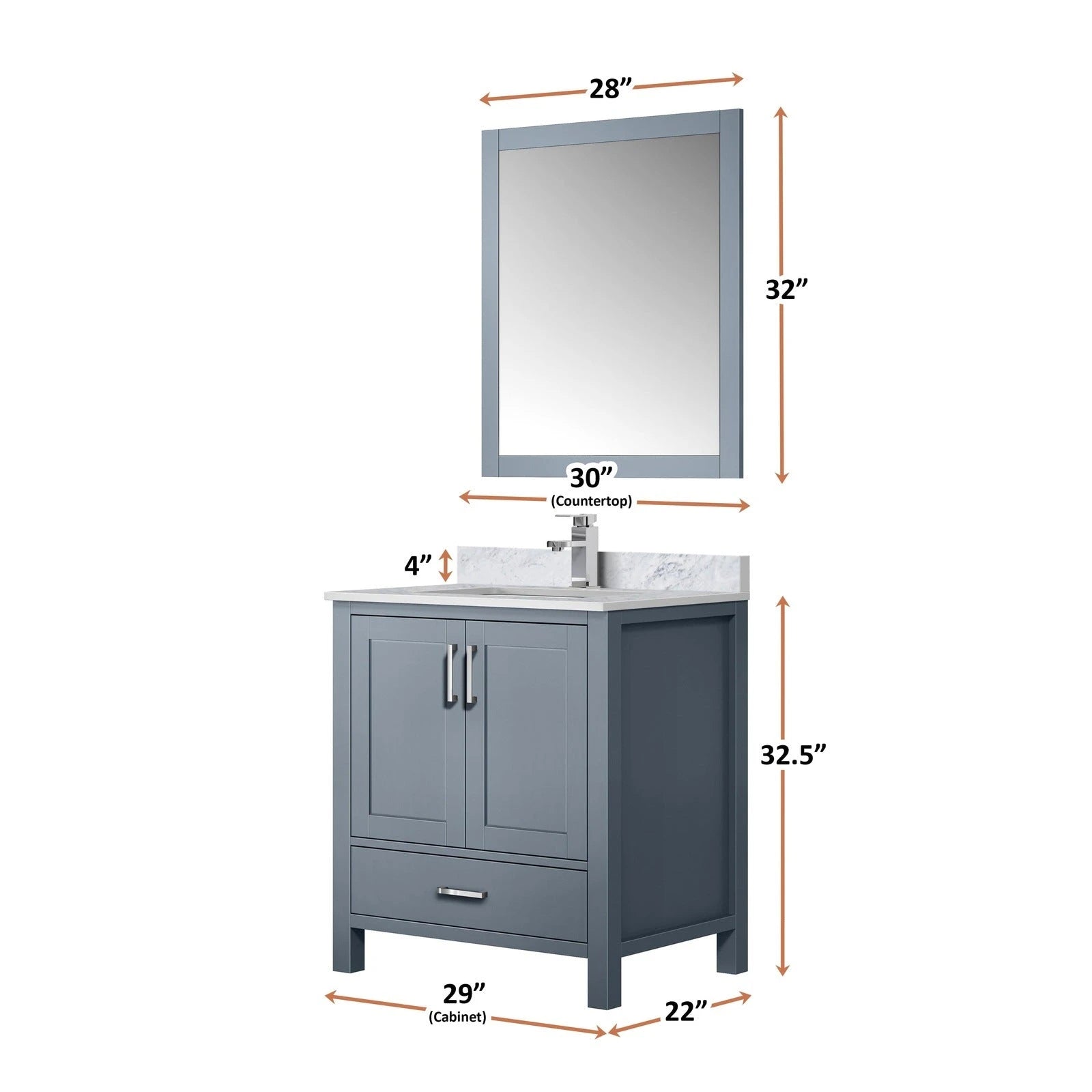 Jacques 30 x 22 Bath Vanity - Backyard Provider