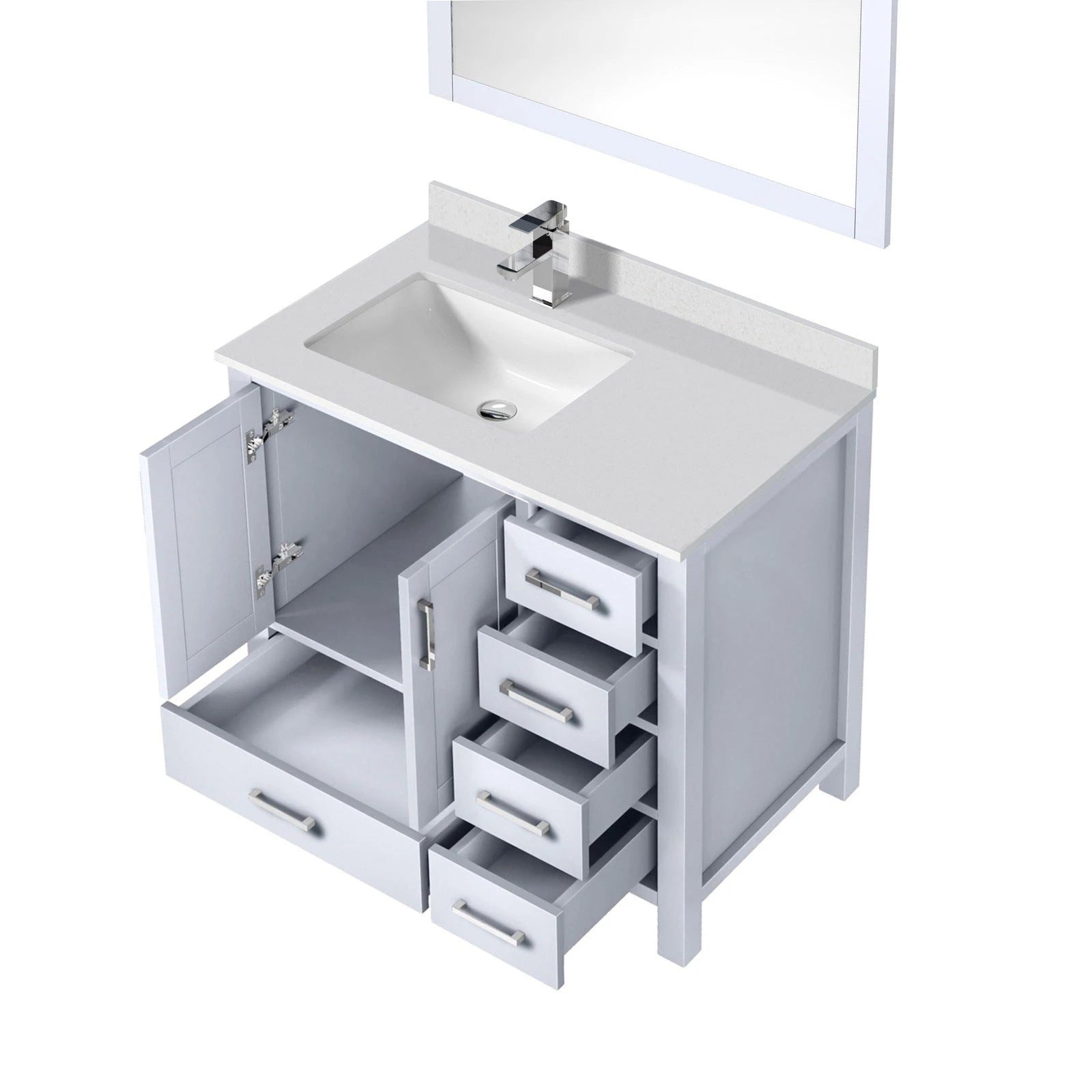 Jacques 36 x 22 Left Offset Bath Vanity - Backyard Provider