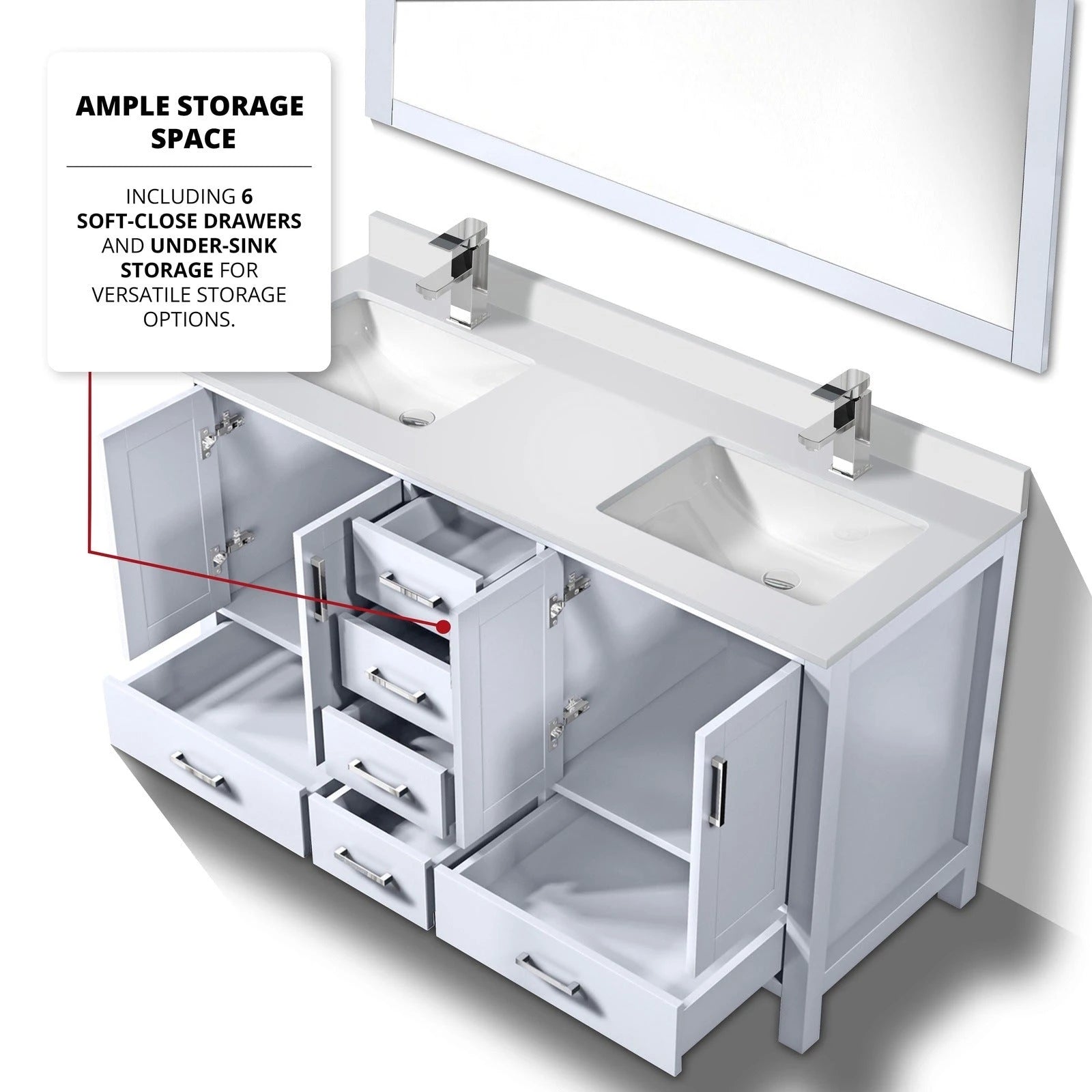 Jacques 60 x 22 Double Bath Vanity - Backyard Provider