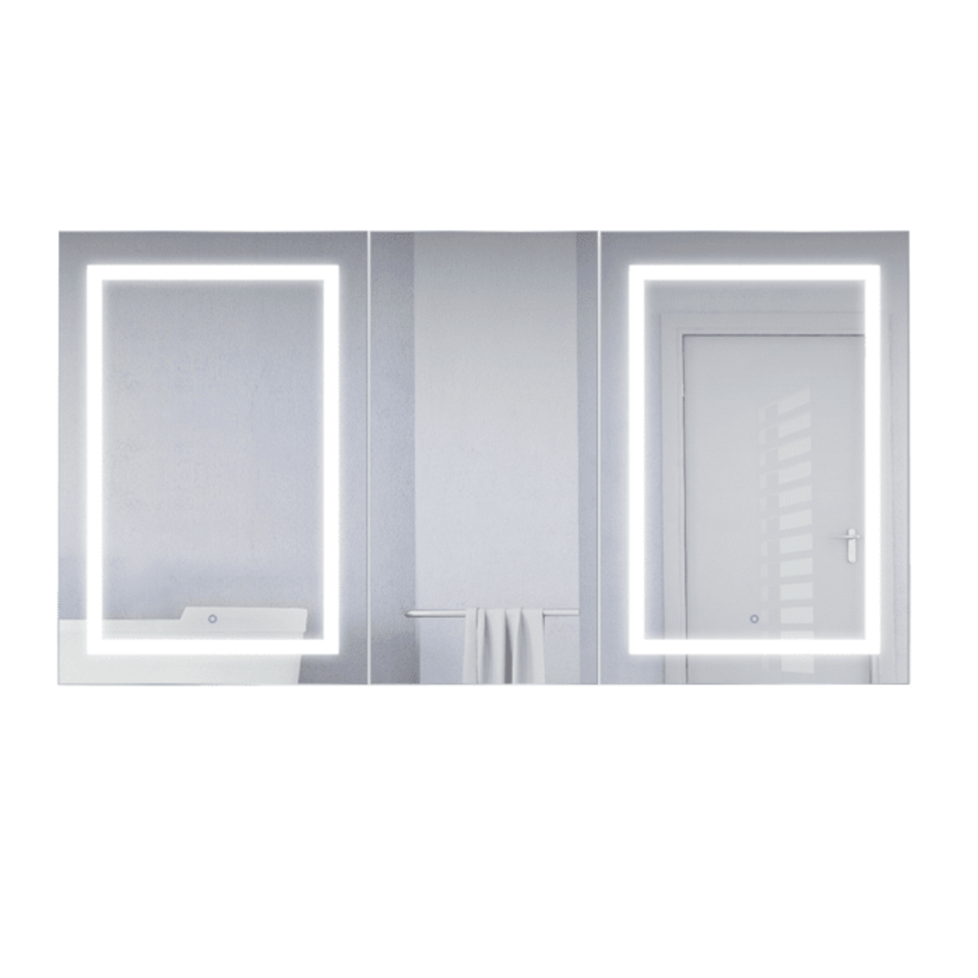 Krugg Svange 66X 36 Double LED Medicine Cabinet with Dimmer & Defogger Svange6636DLLR - Backyard Provider