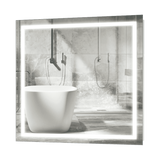 Krugg Icon 36 X 36 LED Bathroom Mirror w/ Dimmer & Defogger | Large Square Lighted Vanity Mirror ICON3636 - Backyard Provider