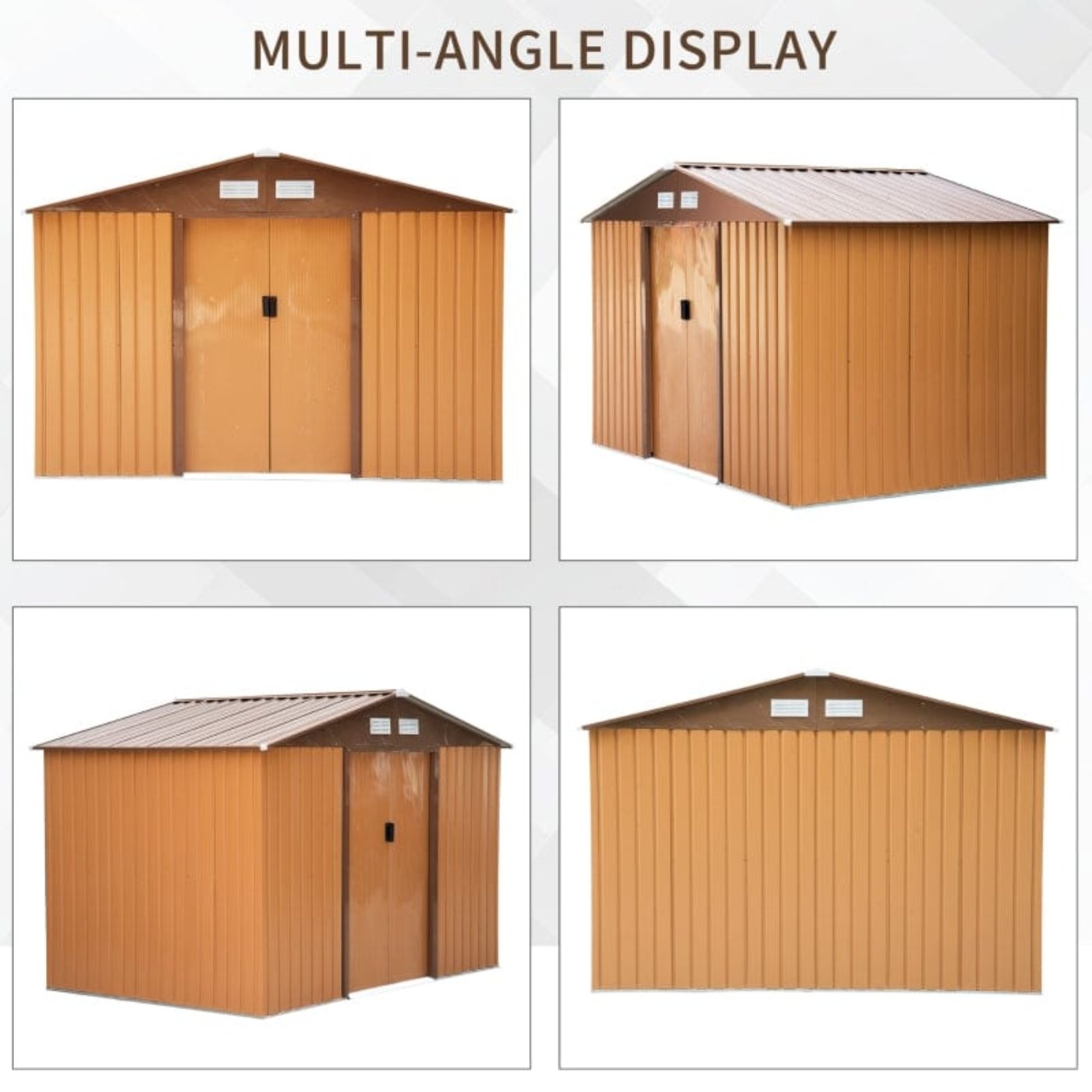 Outsunny 9' x 6.5' x 6.5' Outdoor Backyard Garden Tool Shed - 845-031YL